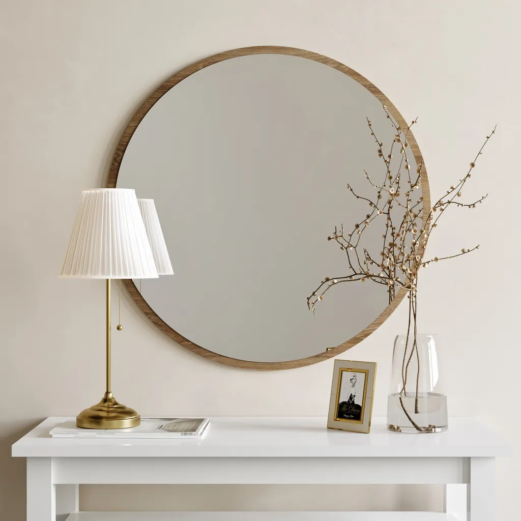 Skye Decor A707 Specchio Noce 60cm | Riflessi Naturali per la Casa - 2