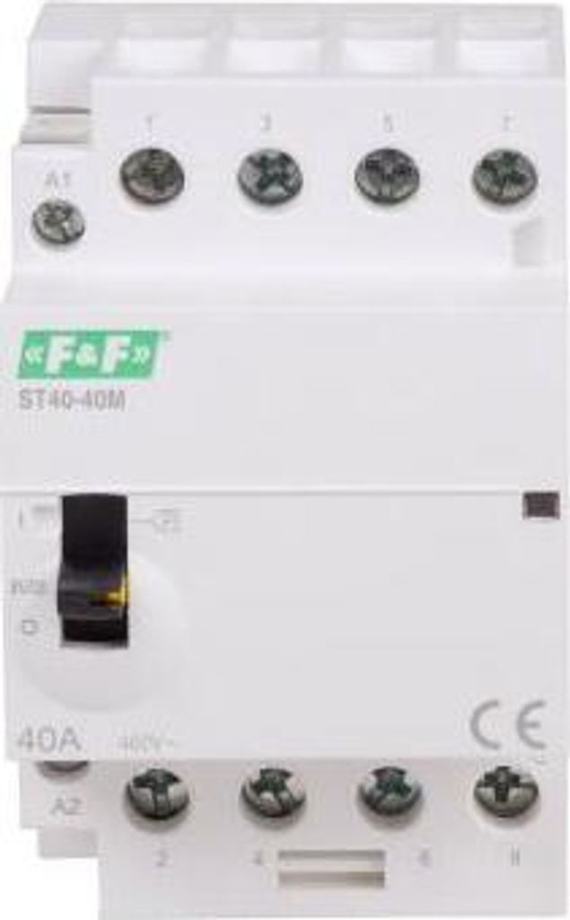 Heschen Schütz 20A 4-polig - AC Schütz Mit Manuellem Schalter 220V