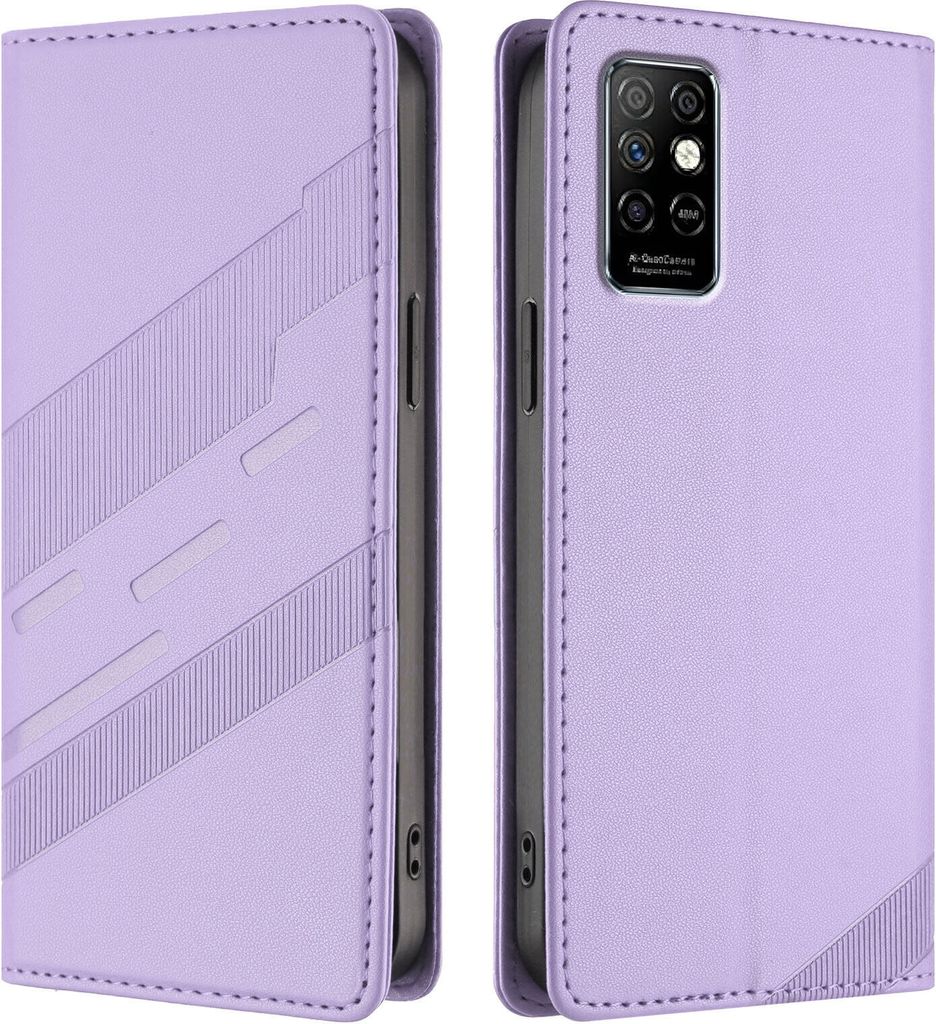 Hülle für Infinix Note 8i, Kunstleder Brieftaschen Handyhülle mit Kartenfach und Standfunktion Violett