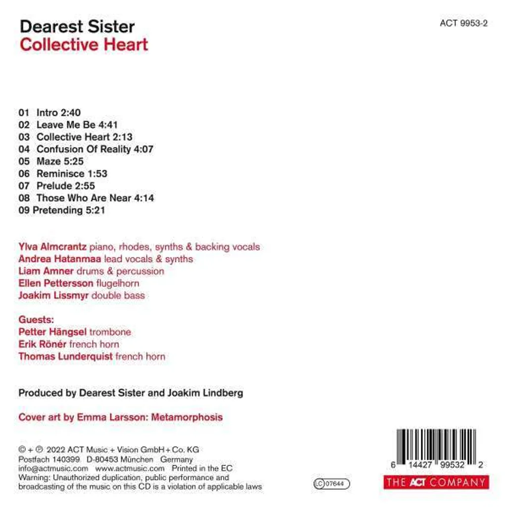 Vinyle 180g Dearest Sister Collective Heart : Le Son Pop sans Compression - 2