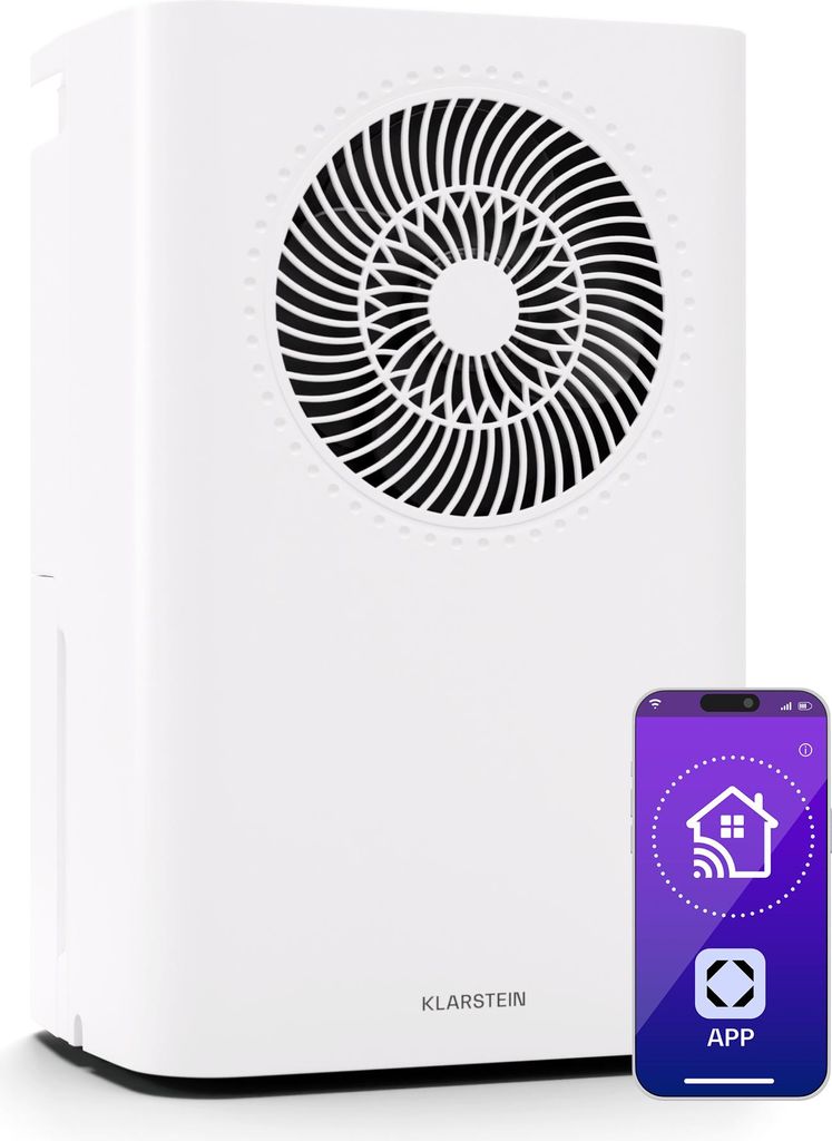 Klarstein CircleDry 12L Déshumidificateur Smart, Wi-Fi, Image du produit 