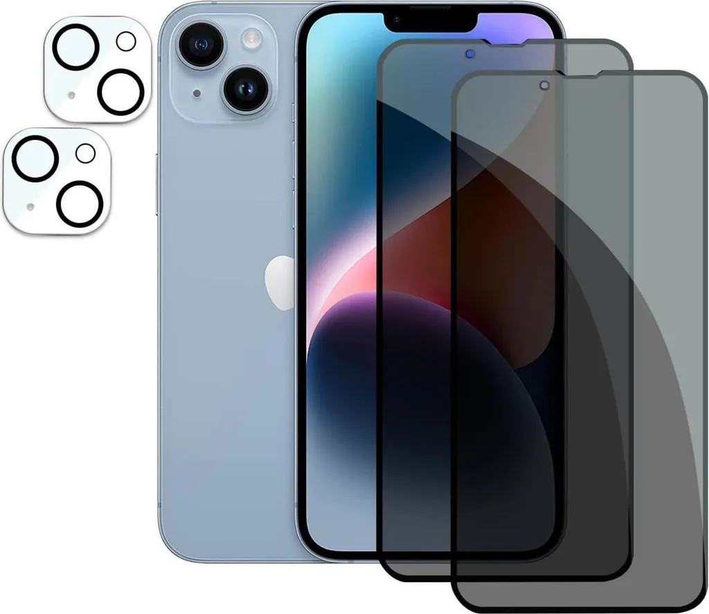 Film Protection iPhone 14 Plus Anti-Espion en Verre Trempé Incassable
