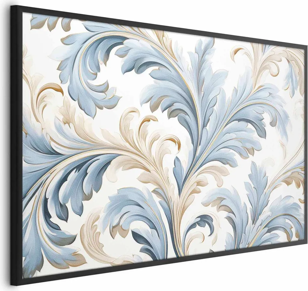 Poster Vite Barocca 60x40 cm con Cornice Nera - Stampa Artistica Vintage