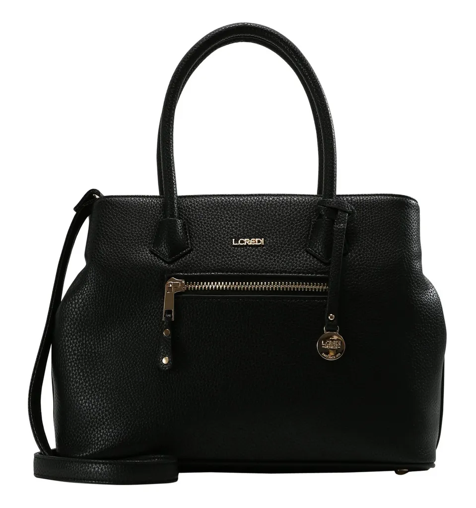 L.CREDI borsetta borsa a tracolla Maxima Handle Bag Black nero