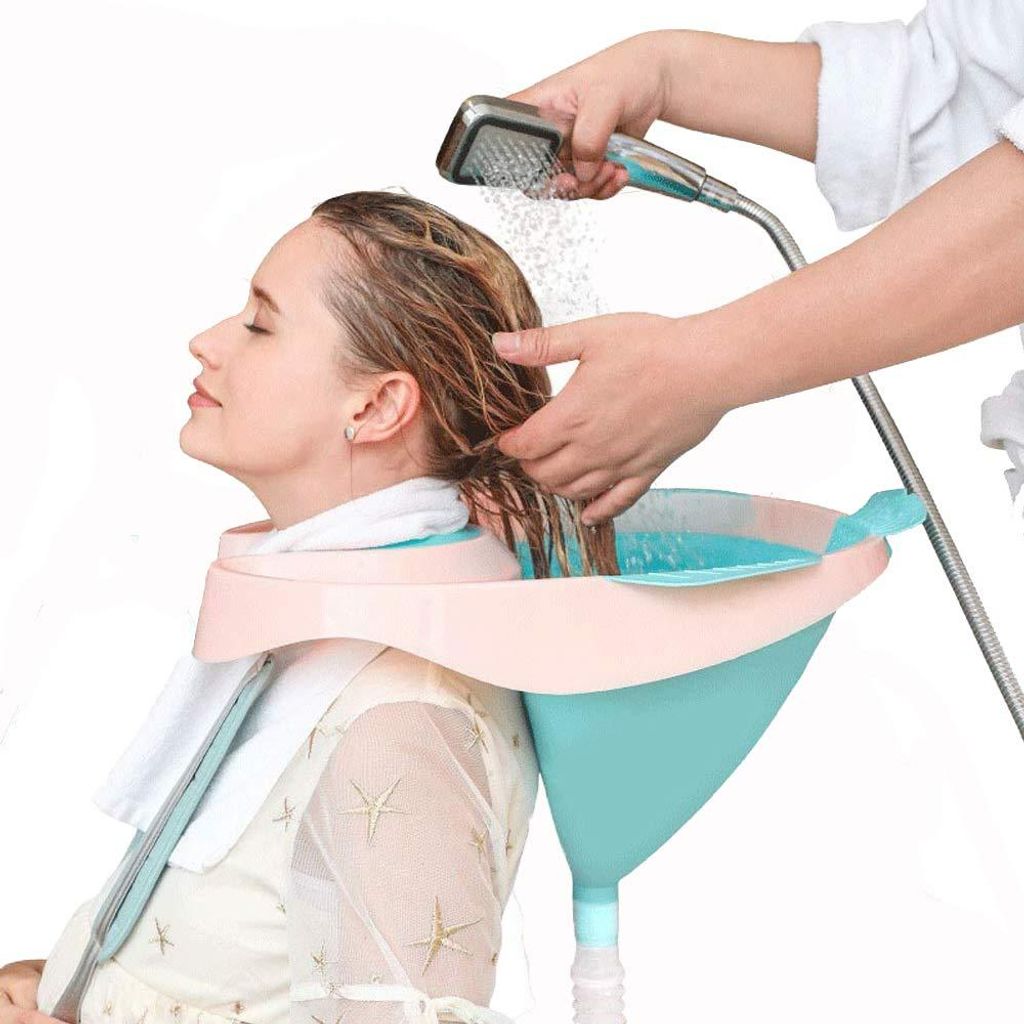 Tragbare Shampooschale, Haarwaschtablett, faltbares Haarwaschbecken für den Haushalt, für Schwangere, Behinderte, bettlägerige Patienten, älter...