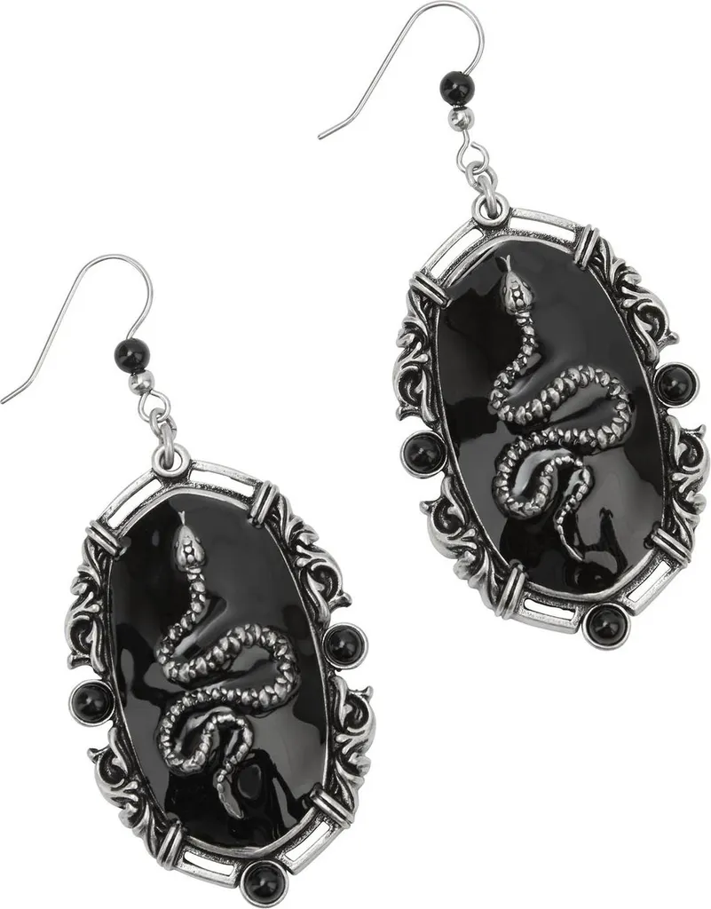 Orecchini Pendenti Killstar Kissing Eve - Metallo Goth Robusto