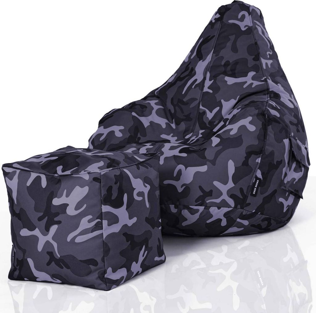 Green Bean® 2er Set Sitzsack + Hocker "Cozy+Cube" - mit EPS Produktbild 