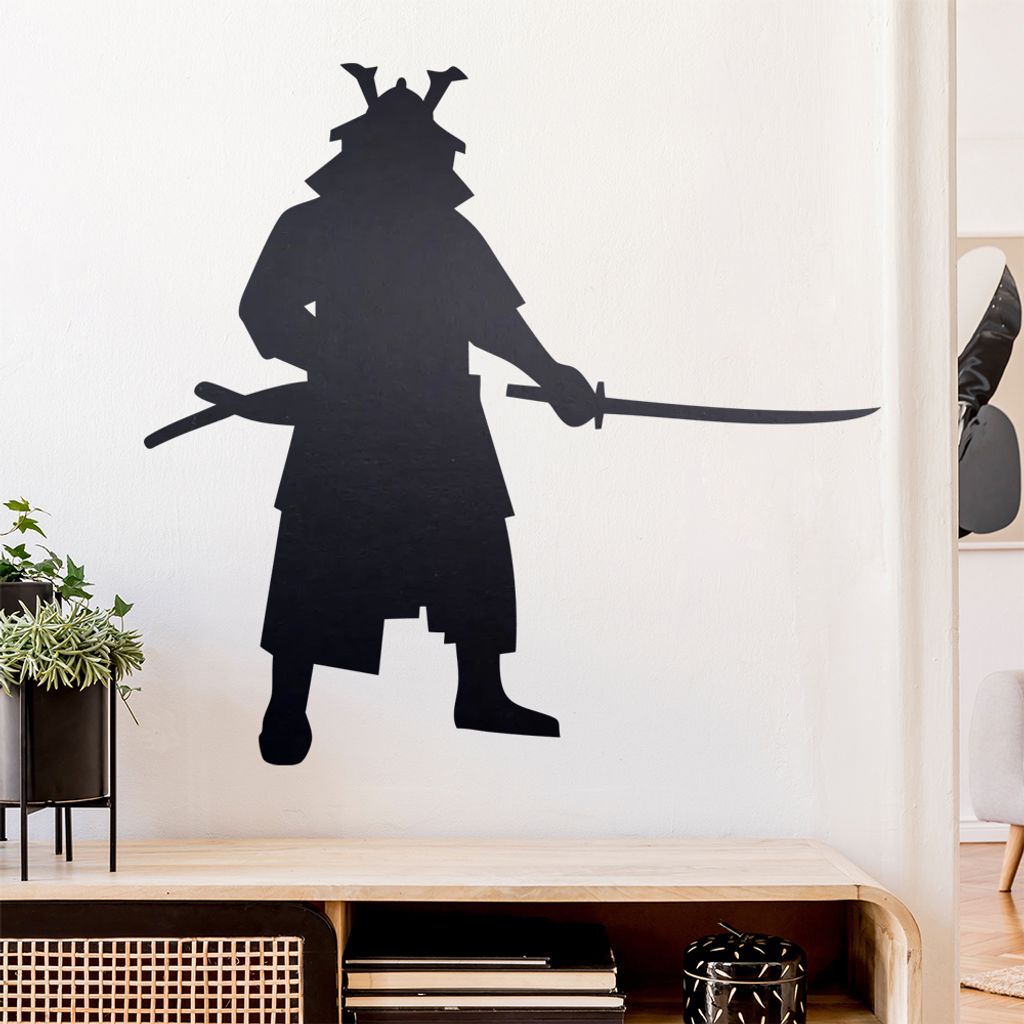 Samurai Bushi Kämpfer Wandtattoo Wandaufkleber Wall Sticker - Dekoration, Küche, Wohnzimmer, Schlafzimmer, Badezimmer