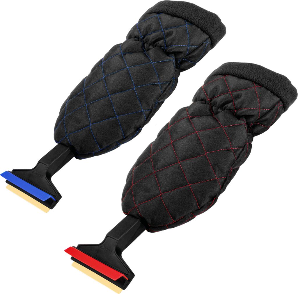 2 Eiskratzer Mit Besen - Praktisches 2-in-1 Set Für Den Winter