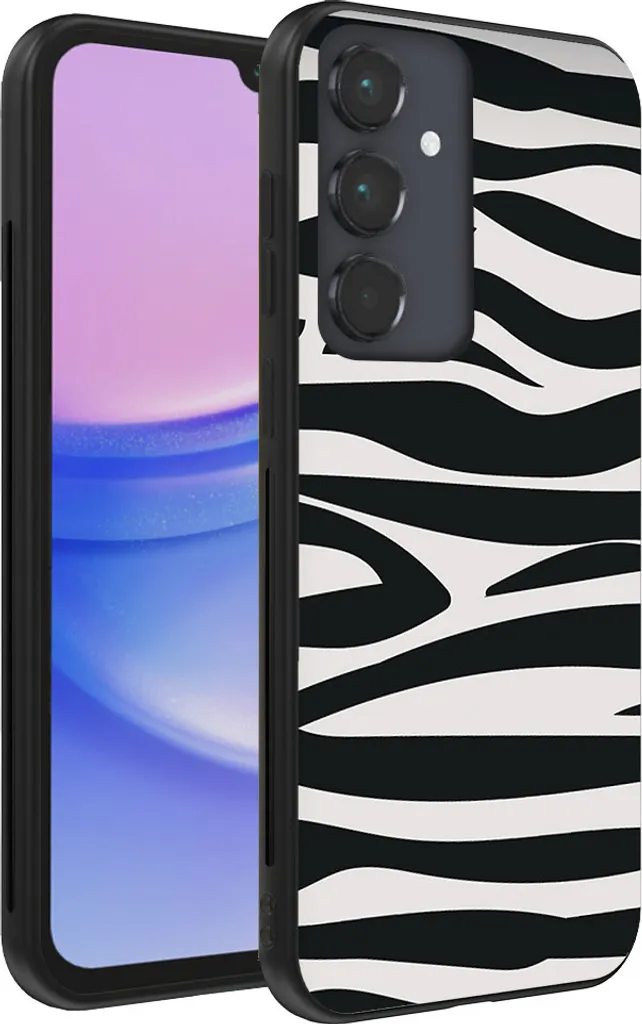 Custodia Samsung Galaxy A15 Zebrata TPU - Cover Trendy Bianco e Nero