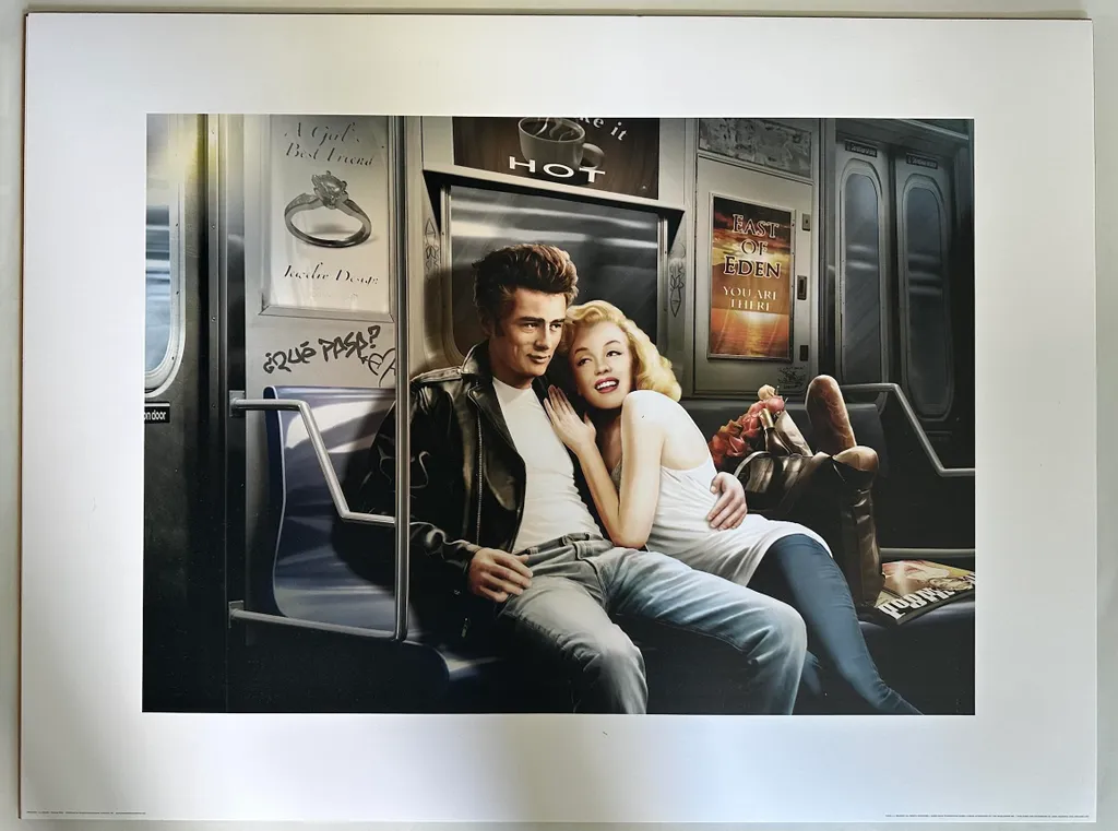 Affiche Subway Ride J.J. Brando James Dean Monroe Art Print 60x80cm