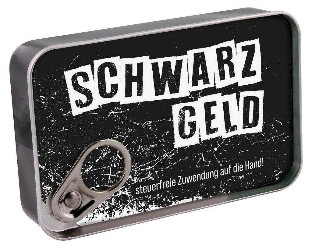 Fischdose Schwarzgeld Geschenkdose Geldgeschenk Produktbild 