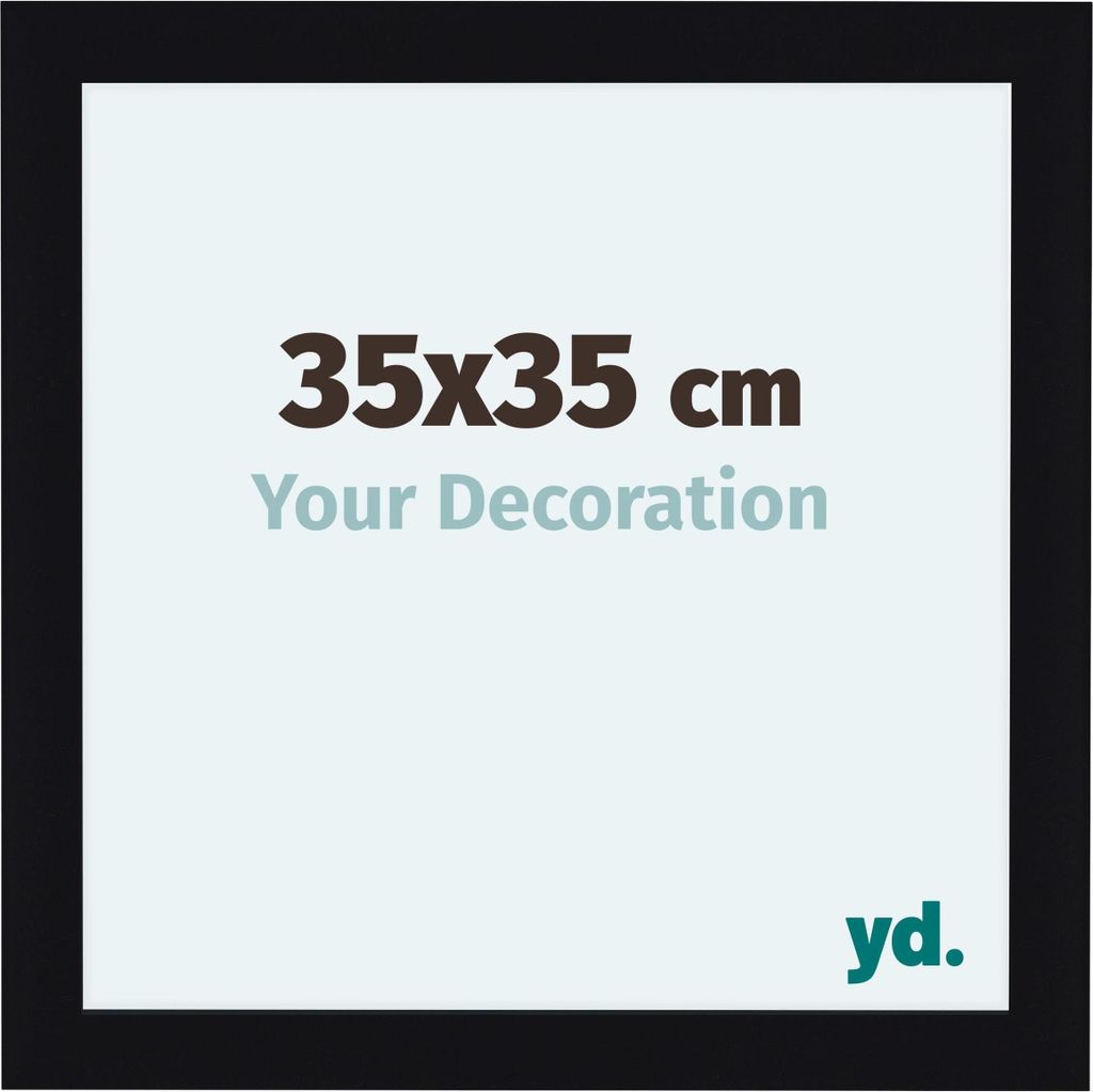 Bilderrahmen, 35x35 cm, Schwarz Hochglanz, MDF, Como