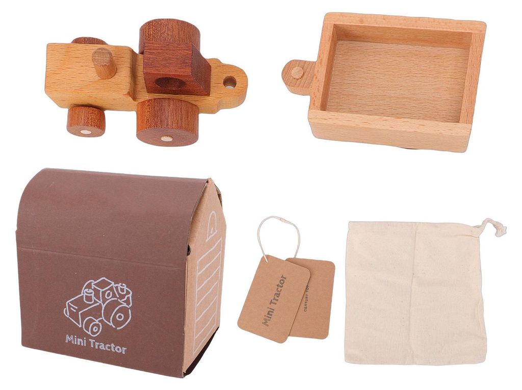 Holz-Landwirtschaftstraktor-Spielzeug für Kinder, Fahrzeugmodell, Bauernhof, dekoratives Stück, Jungen und Mädchen