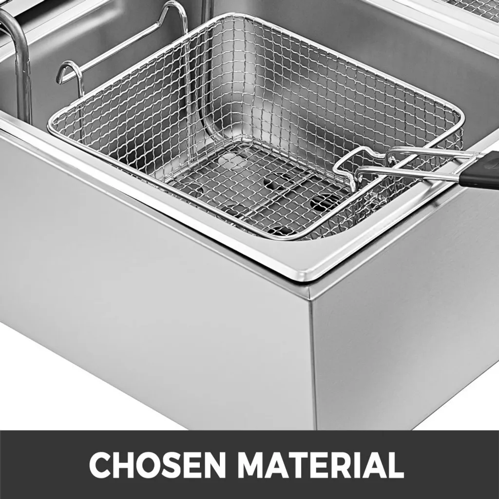 Friteuse Professionnelle Électrique 2 Bacs de 6L - Friteuse Double 5000W - 6