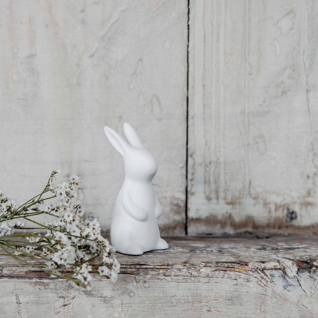 Osterdekoration Hase Freja - weiß Produktbild 