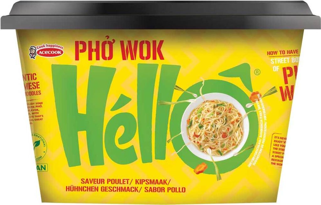 Hello Pho Wok Instantreisnudeln Hühnergeschmack 76g Produktbild 