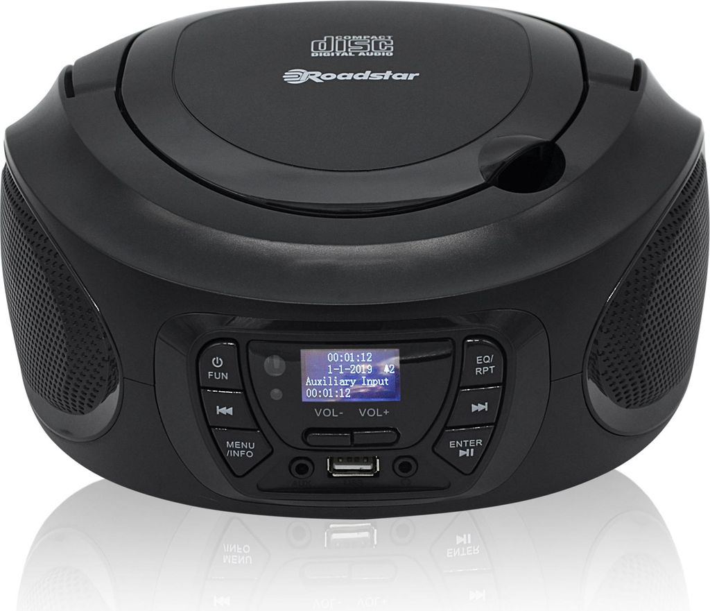 Roadstar CDR-375D+/BK Tragbares Radio DAB / DAB+ / FM, CD-MP3-Player, USB, Stereo, Fernbedienung Schwarz