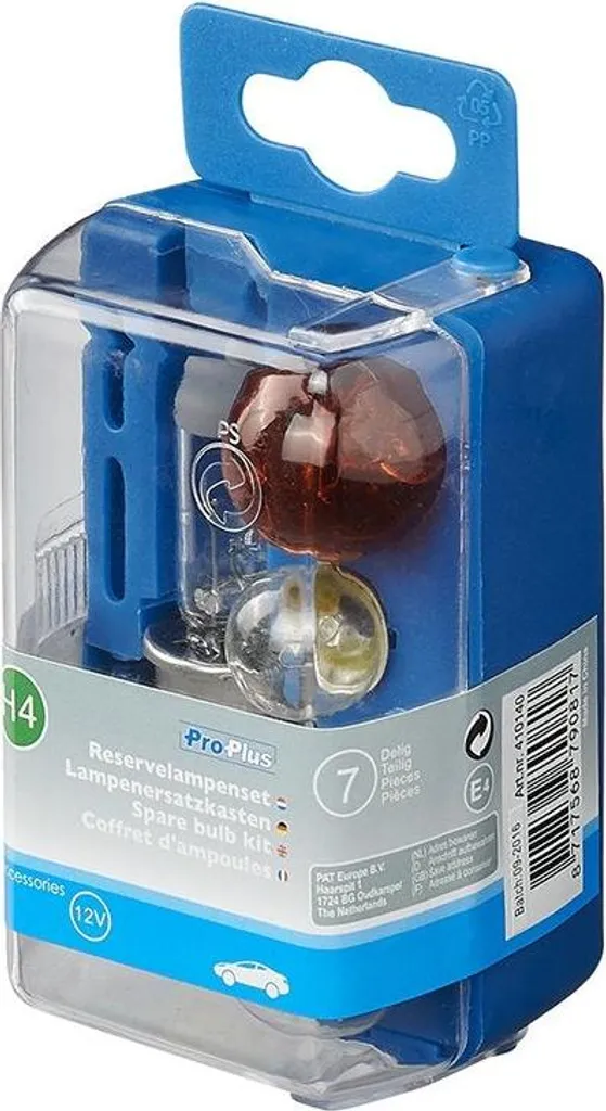 Kit Lampadine H4 Ricambio Auto 7 Pezzi - 21W Ambra Omologate ECE