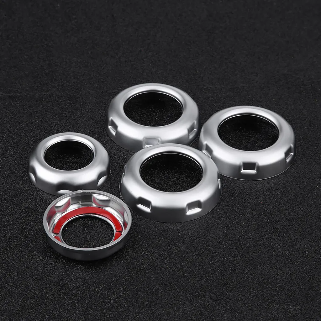 Cache Bouton Climatisation pour Rénovation Intérieur Auto en Chrome Argent - 3