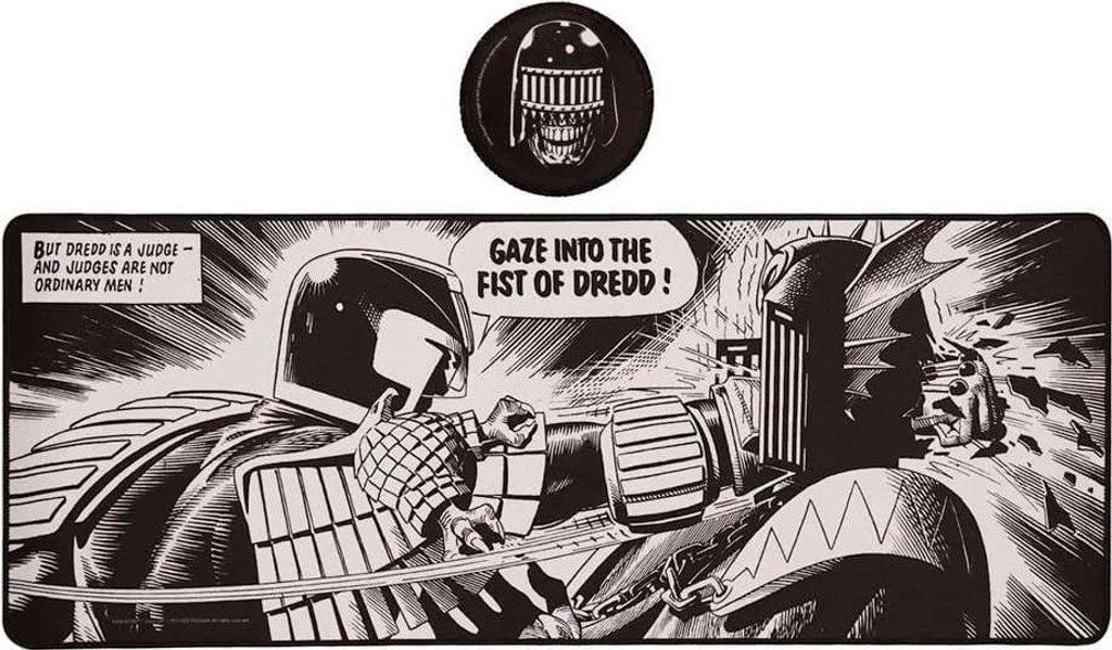 Fanattik 2000 Ad Judge Dredd Schreibtischunterlage Und Untersetzer-set One Size