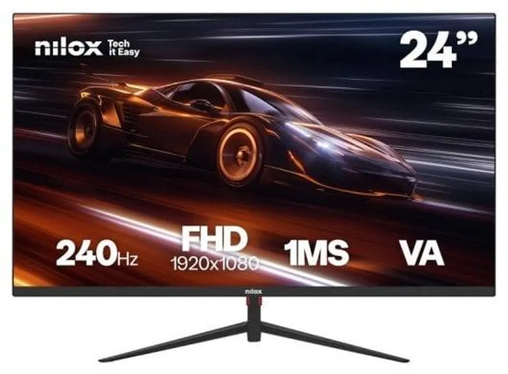 Écran de jeu 240Hz Nilox 24 pouces avec temps de réponse ultra de 1ms