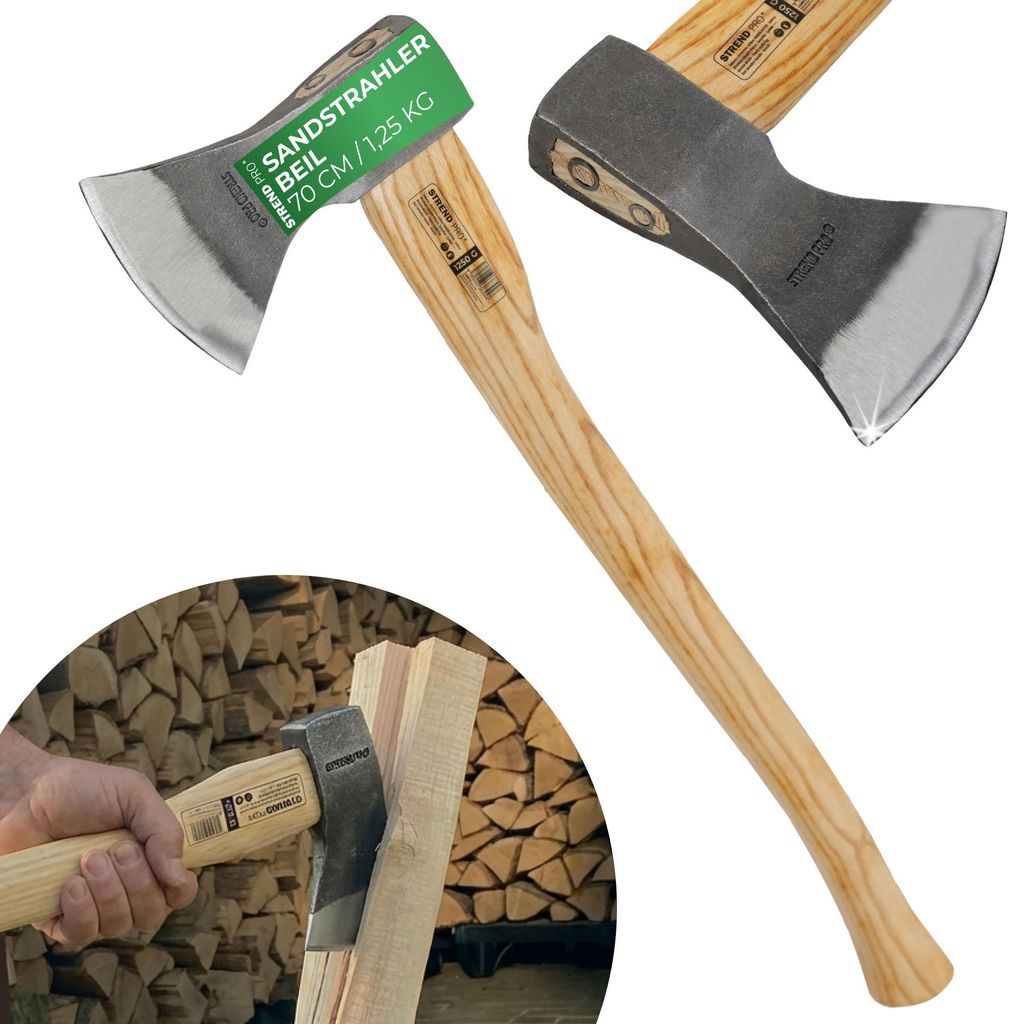 Axt Strend Pro A613B Sandblaster 1250 g, Holzstiel 700 mm Produktbild 