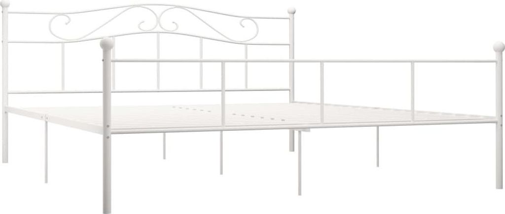 vidaXL Bettgestell Weiß Metall 180×200 cm