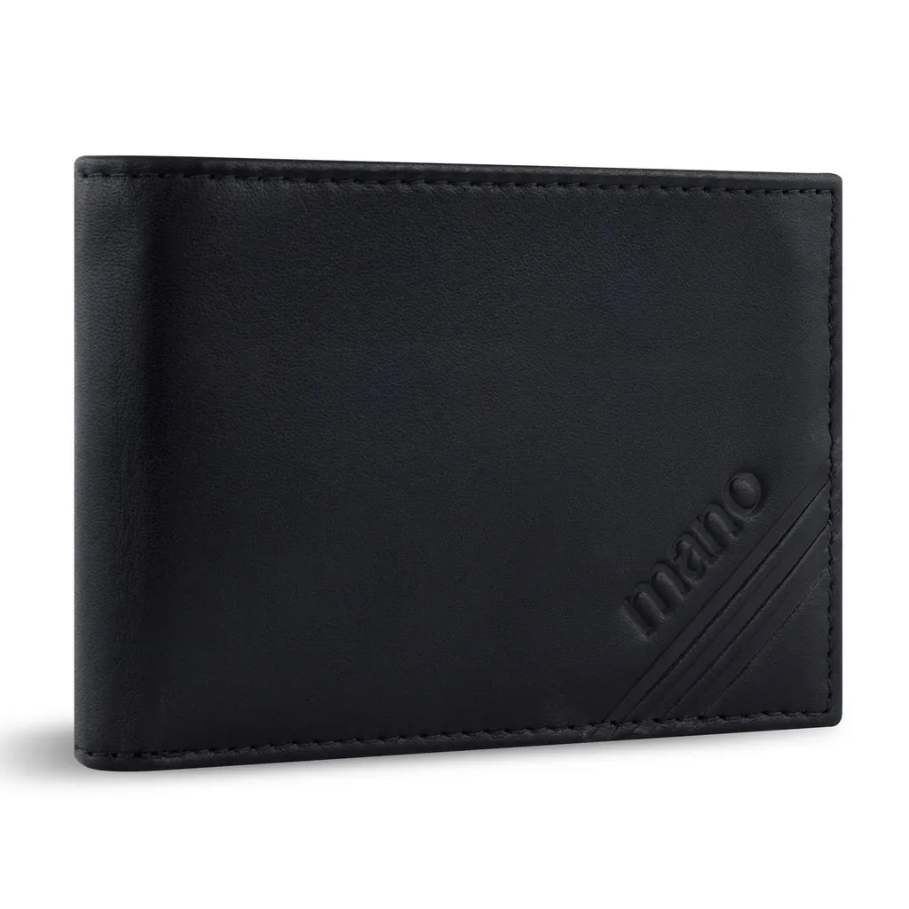 Mini bourse porte-monnaie cuir noir idéale pour poches et voyages