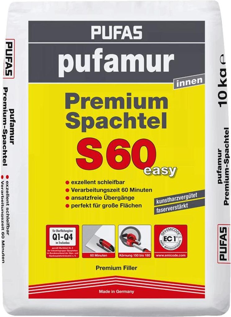 A bag of PUFAS pufamur Premium Spachtel S60 easy.