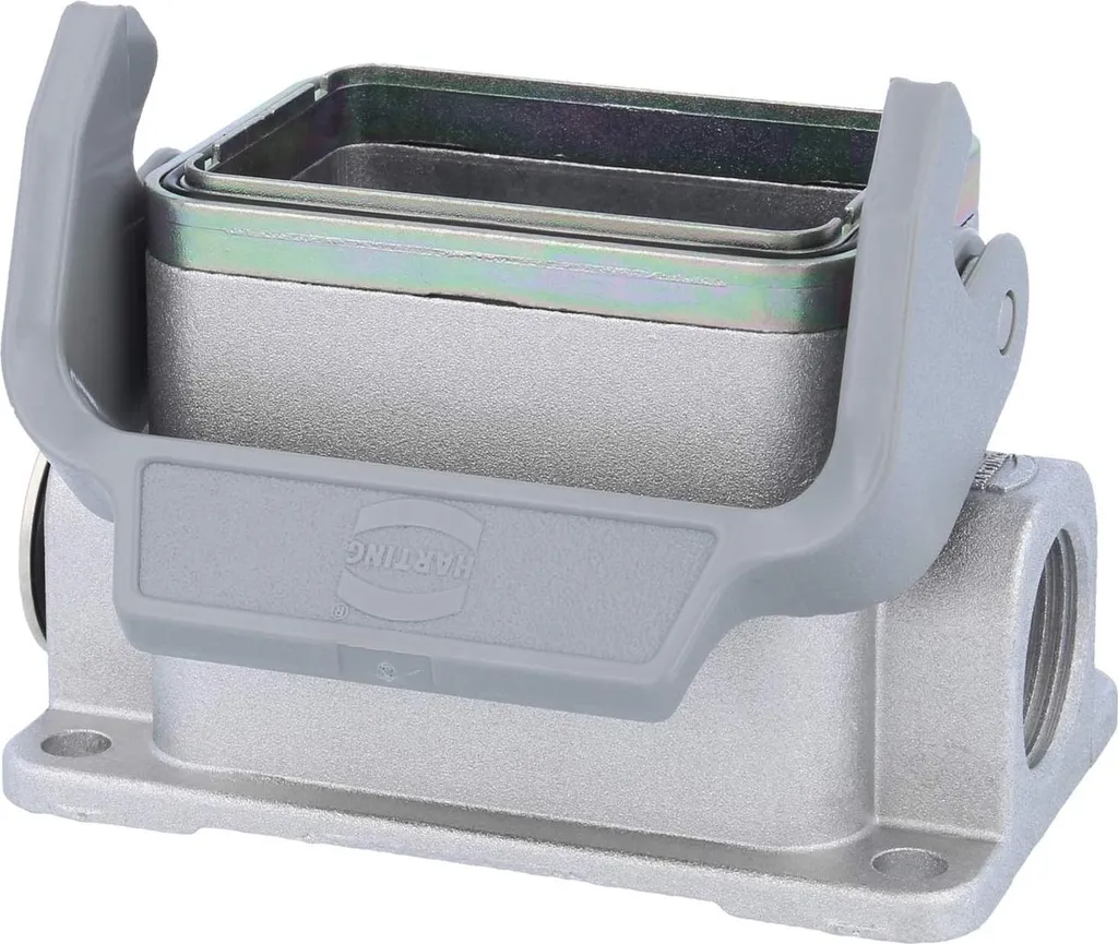 Embase de connecteur Han 6B basse avec protection CEM et raccordement M20