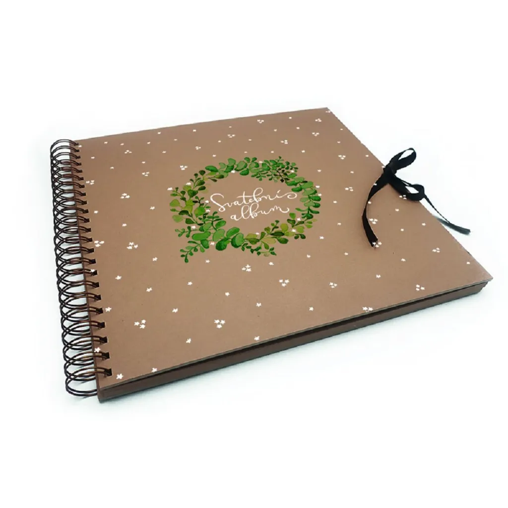 Livre d'Or Bohème Kraft 30x30 cm - Album Photo Mariage Grand Format