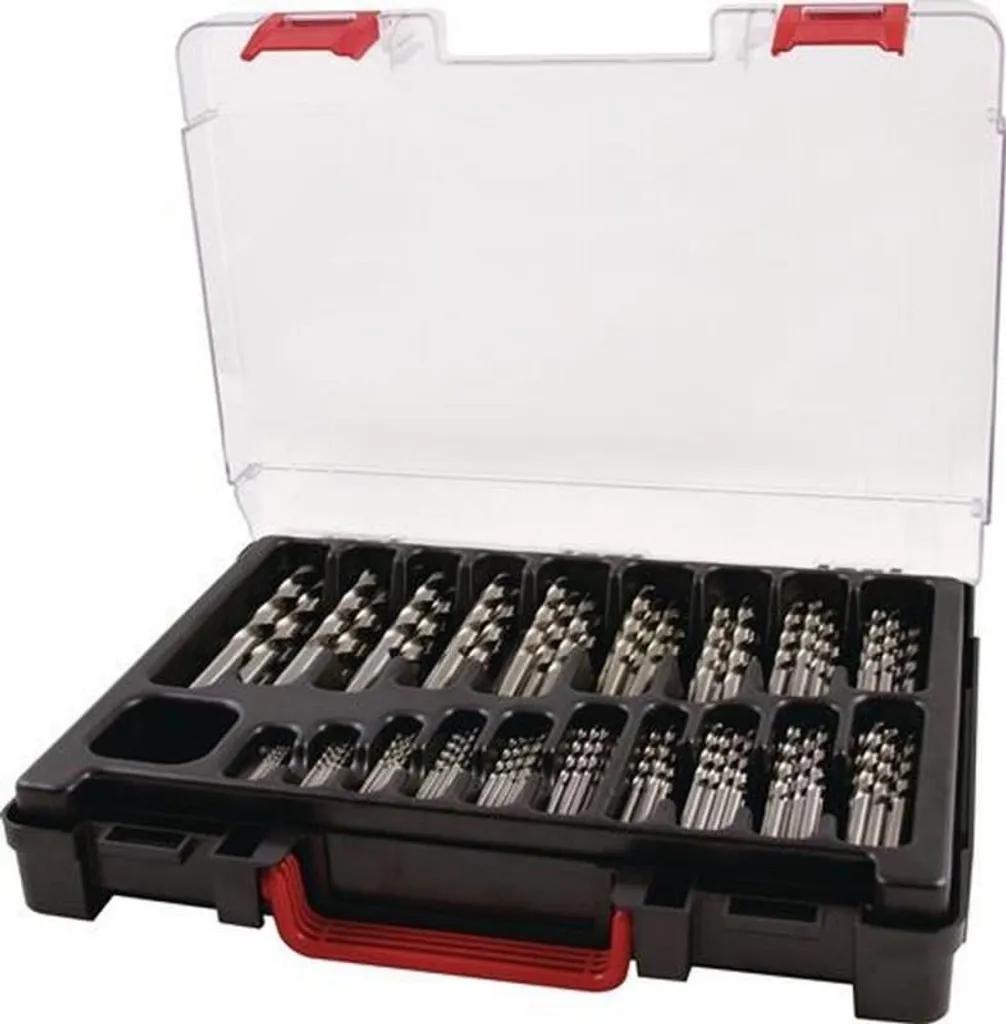 Coffret de forets hélicoïdaux DIN 338 type N HSS 1-10 mm de 170 pièces