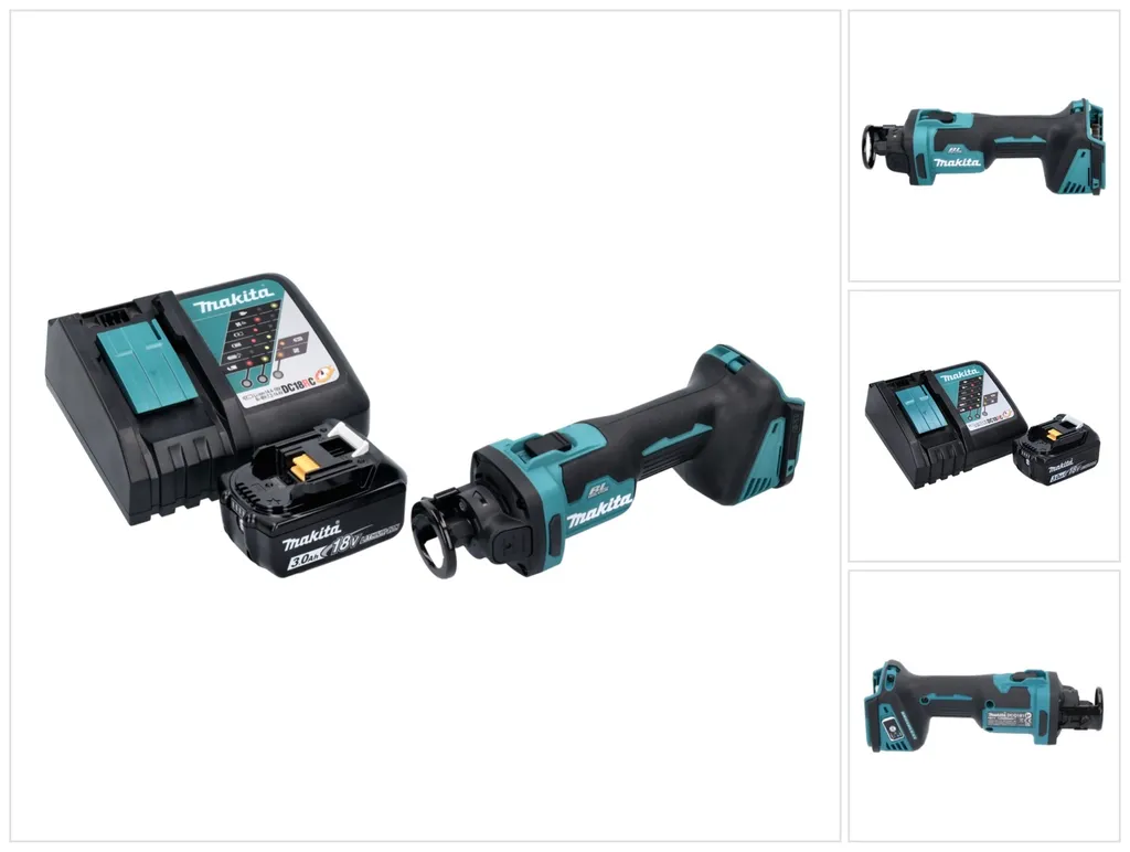 Affleureuse plâtre Makita DCO181RF1 : finissez vos découpes sans poussière