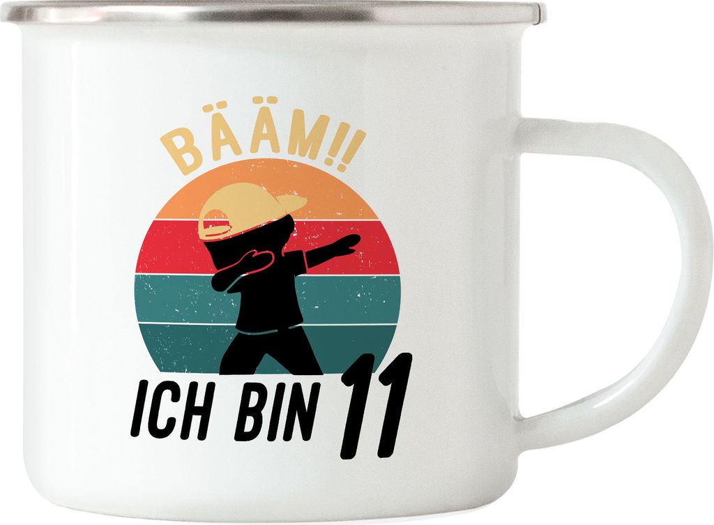 Dabbing Geburtstagstasse 11 Jahre Jungs 11. Geburtstag Lustig Emaille Tasse Jungen Elf