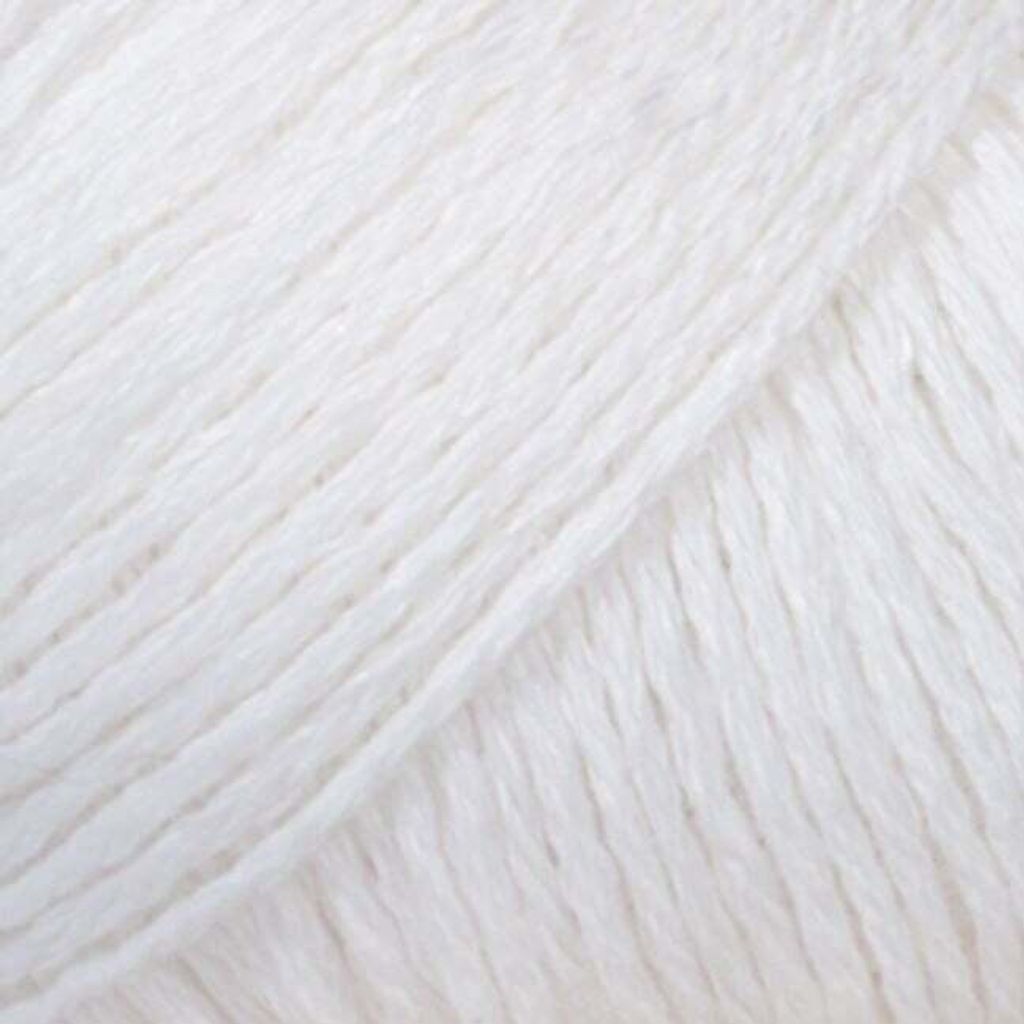 Drops Bomull-Lin Uni Colour 01 White Strickgarn