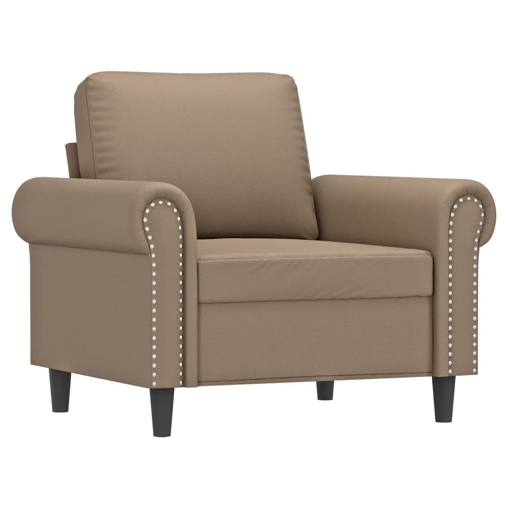 (Robust Möbel)Relaxsessel - elegantes Design - Couchsessel - Einzelsofa - Cappuccino-Braun 60cm Kunstleder - 92x77x80cm - Klassische Sofas DEM...