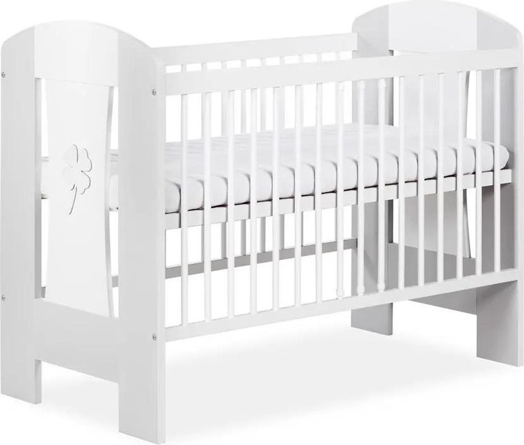 Łóżeczko dziecięce PATI 120x60 białe/szare Zdjęcie produktu 