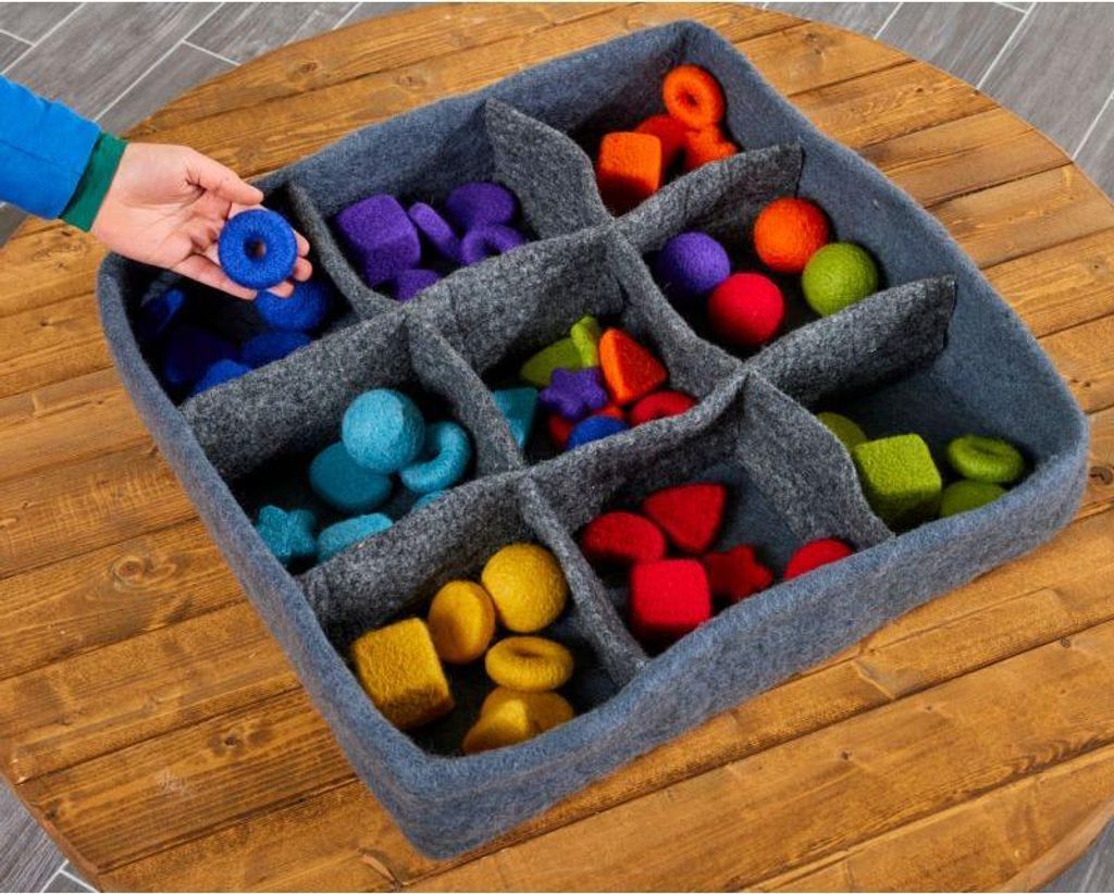Cosy Filz große Kleinteile-Organizer - Spielzeug Aufbewahrungstablett