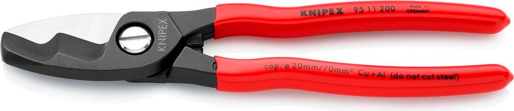 Poignées Knipex recouvertes de plastique - 95 11 200 SB Image du produit 