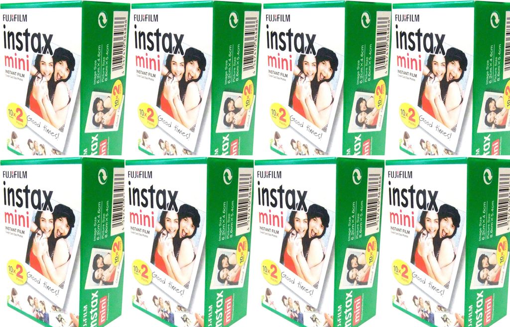 8 x 1A PHOTO PORST Fujifilm Instax Mini Film (je 20 Aufnahmen) 704 g
