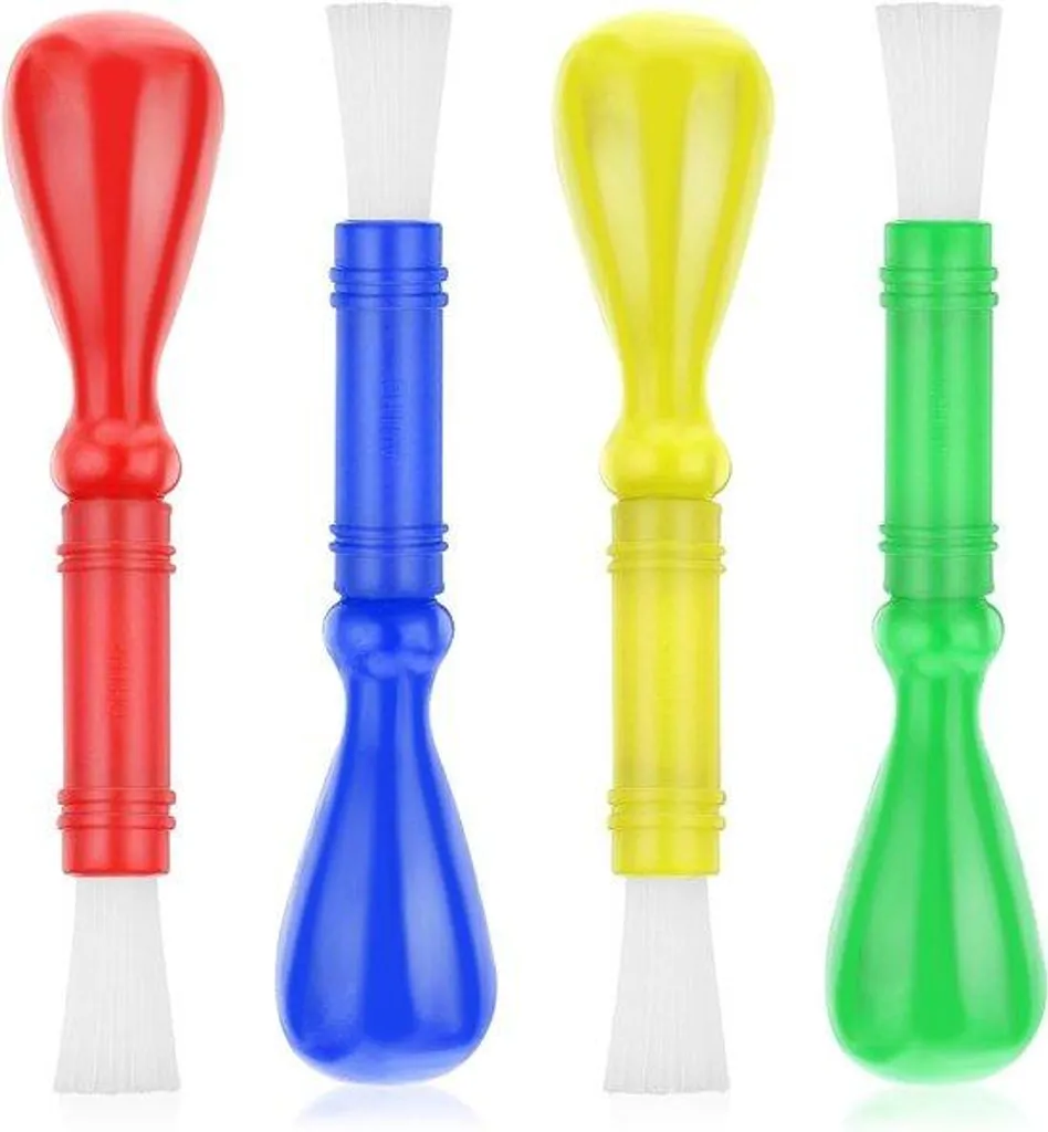 Set de Pinceaux Scolaires pour Enfant - 4 Pinceaux Ergonomiques en Plastique
