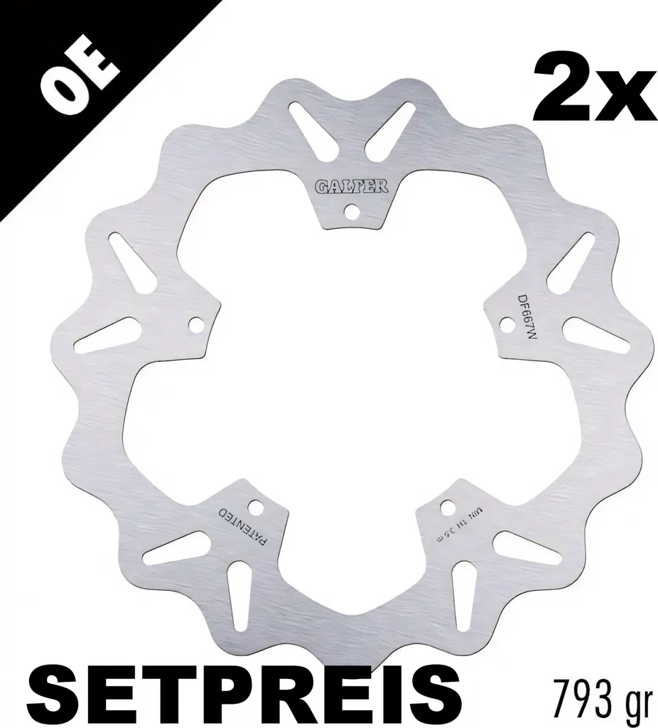 Paire de Disques de Frein Avant 260mm Galfer pour Scooter 125 à 500cc