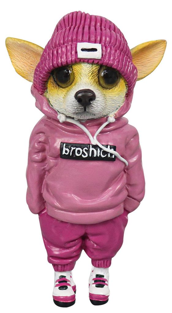 1/4 Stück Hundefiguren, Puppen, Halloween-Harzornament, stehendes Welpenspielzeug, Außendekoration, Feengartenzubehör