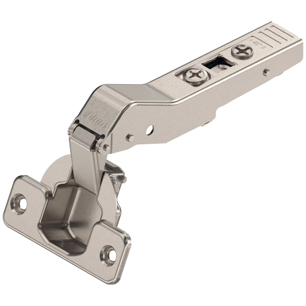 Blum Clip Top Scharnier ohne Feder - Winkelscharnier 45 Grad Möbelscharnier, Stahl vernickelt