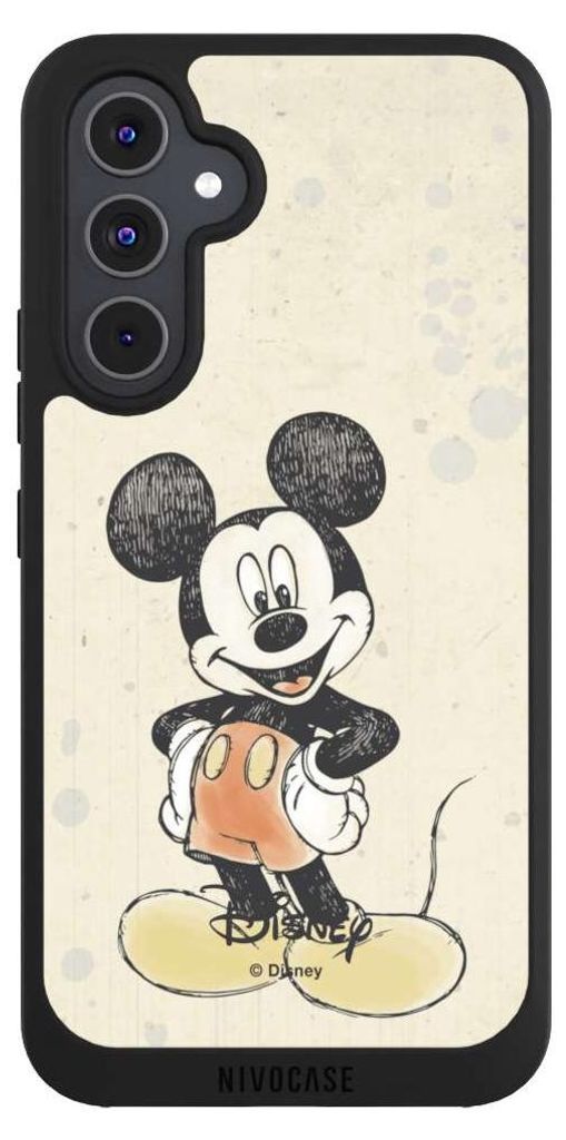 NIVOCASE Handyhülle für Samsung Galaxy A54 5G Hülle NIVOpure Case Schwarz Offizielles Lizenzprodukt Wasserfarbe