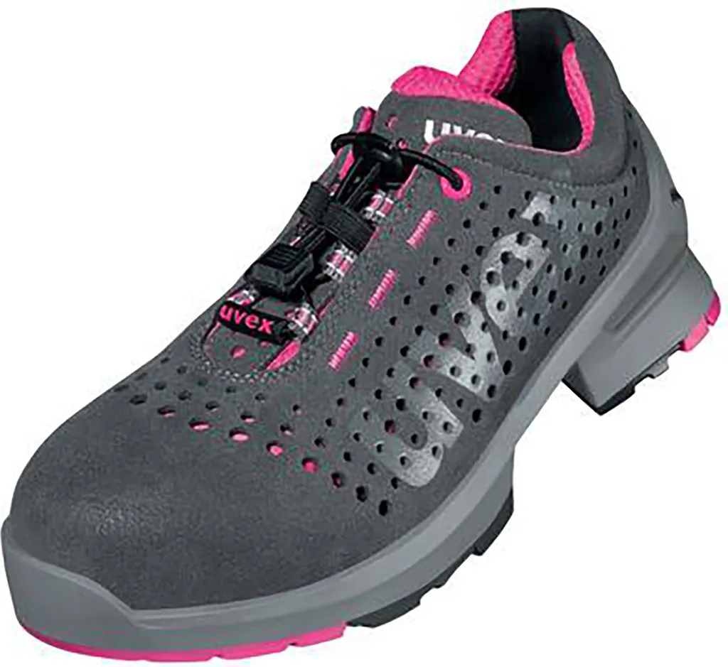 Finis les pieds fatigués avec la chaussure uvex 1 ladies S1 gris rose T36