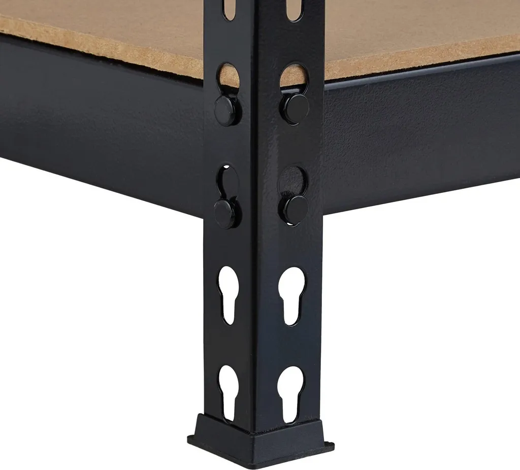 Établi noir industriel haute résistance 150cm avec structure renforcée