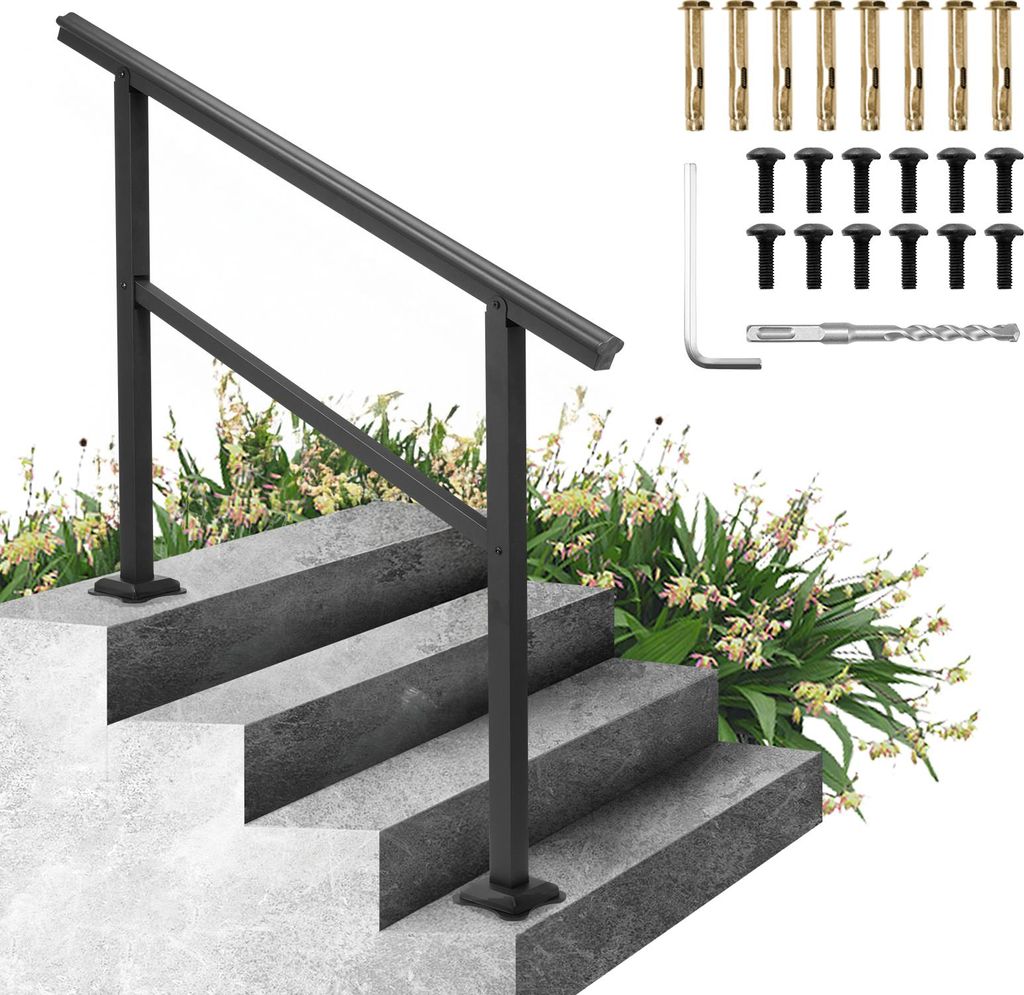 VEVOR Balustrada schodowa aluminiowa 122 x 90 cm, Zdjęcie produktu 