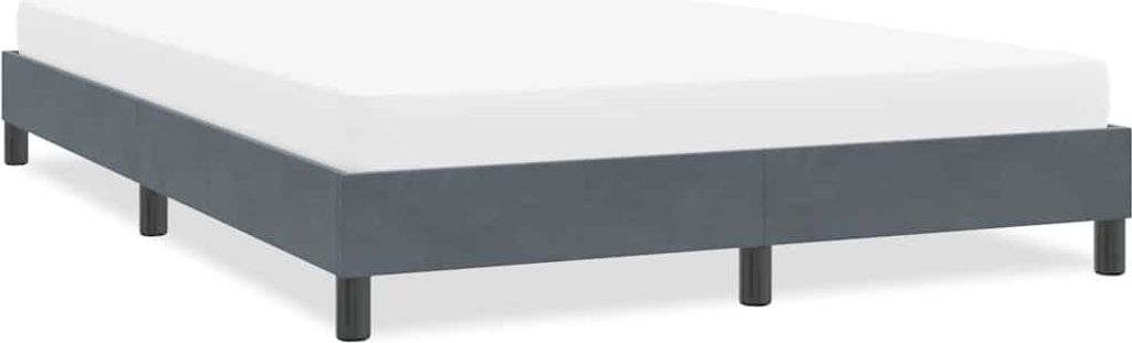 Maison Exclusive - Bettgestell ohne Matratze Dunkelgrau 140x220 cm Samt